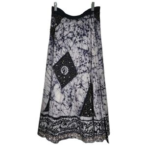 Soft Surroundings Wrap Skirt Beaded Sequined Boho Women's Size PXS